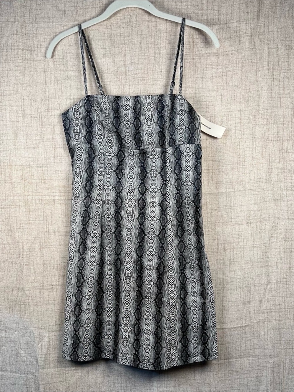Urban Outfitters Dress Gray Snake Animal Print Spaghetti Strap Bodycon women's S